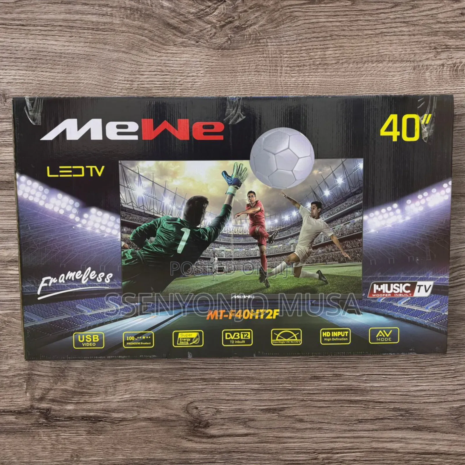 Mewe 40" Digital Frameless Tv With Free to Air Decoder