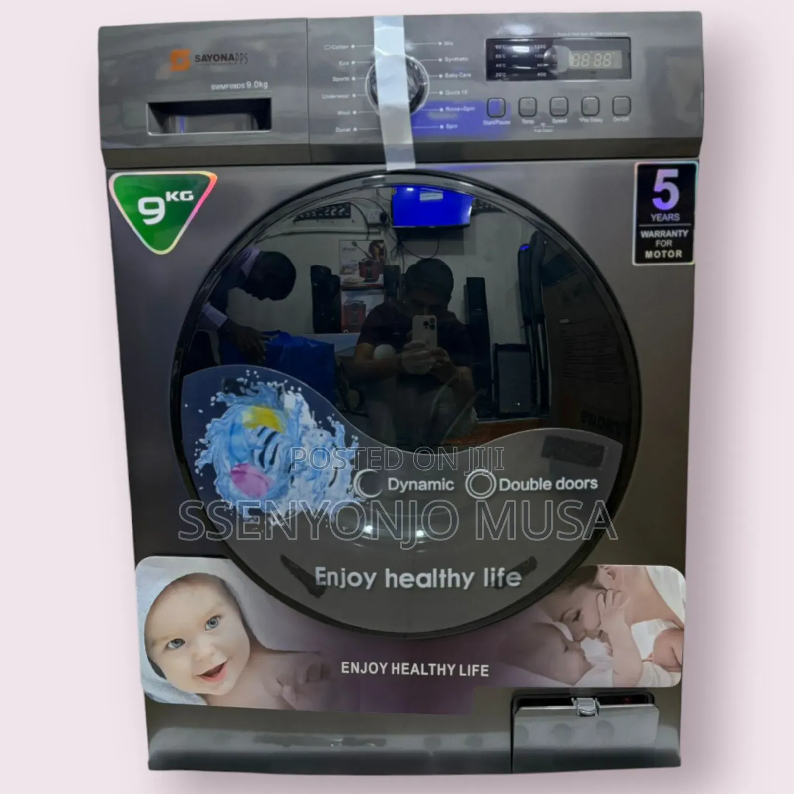 Sayona Washing Machine 9kg Automatic Front Loading - Silver