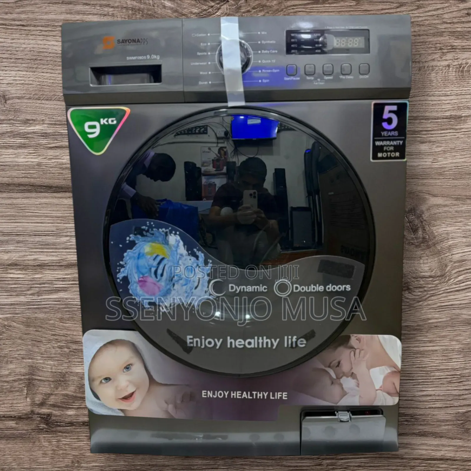 Sayona Washing Machine 9kg Automatic Front Loading - Silver