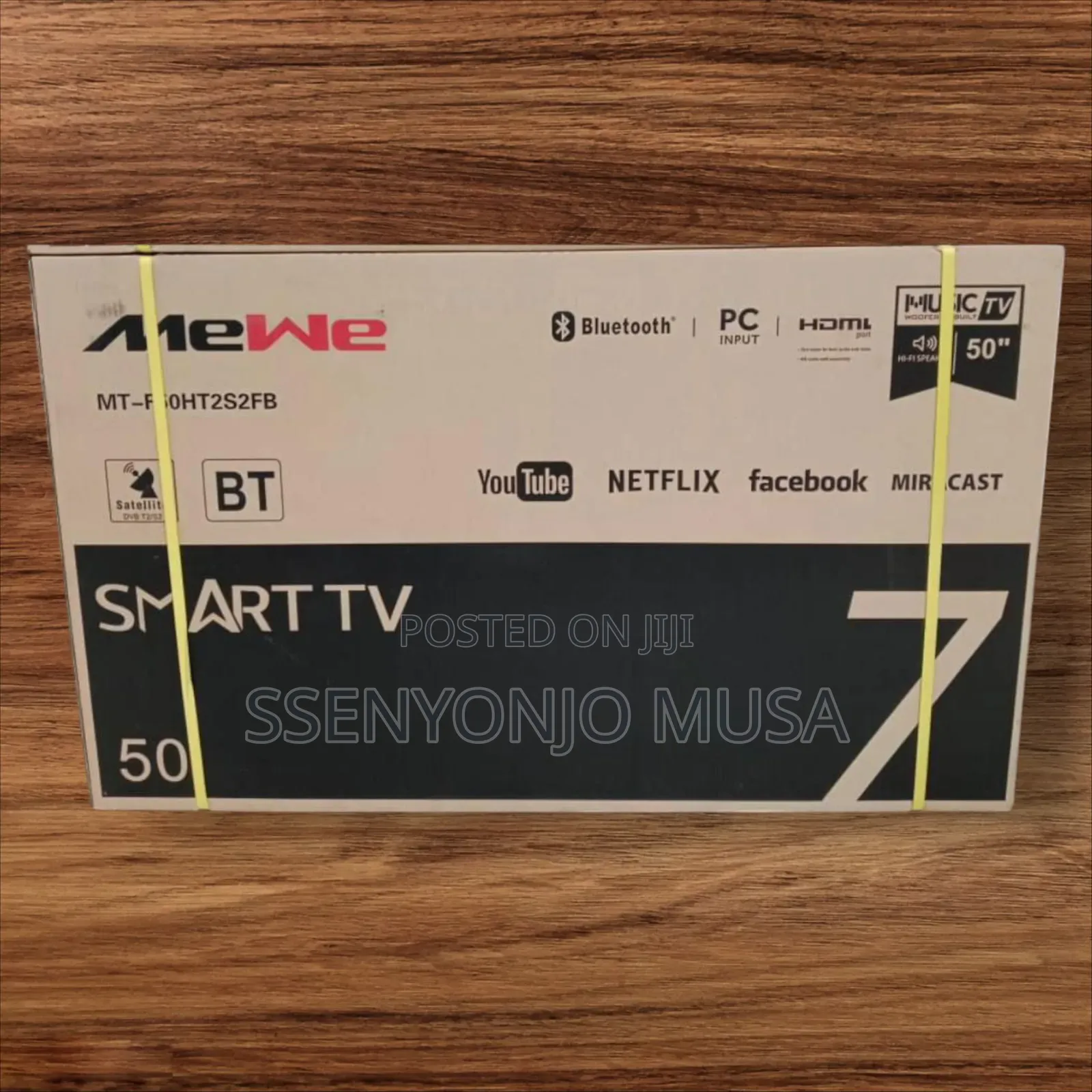 Mewe 50" Android Smart Led Tv - 1366x768 Resolution, Black
