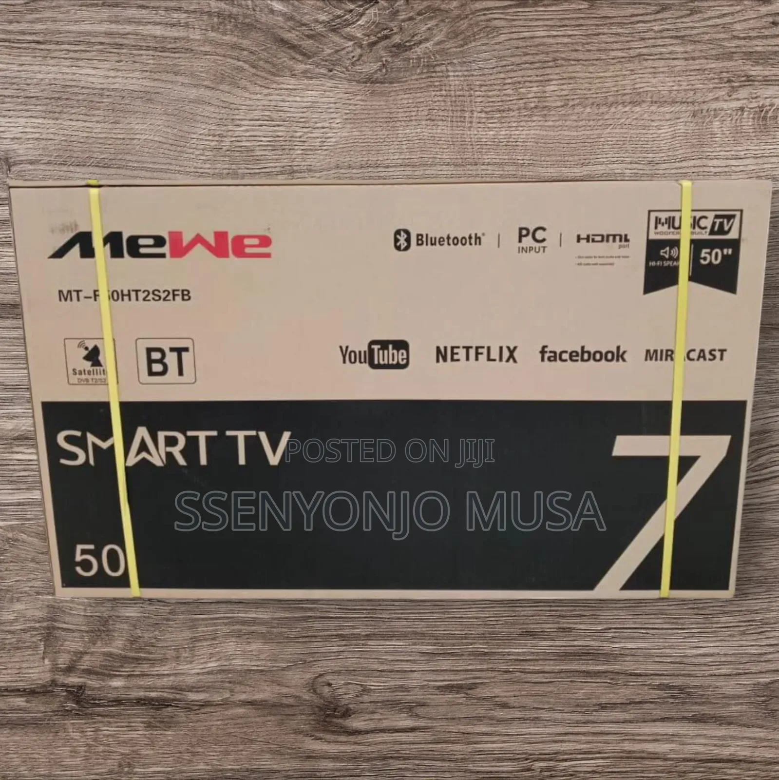 Mewe 50" Android Smart Led Tv - 1366x768 Resolution, Black