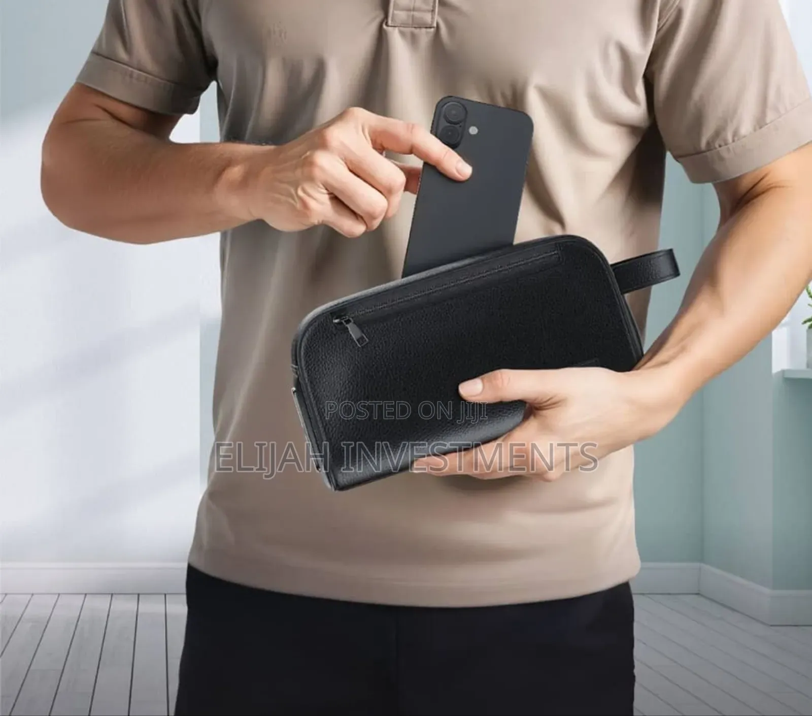 Green Lion Liora Fingerprint Bag With Leather Strip Led Indicator