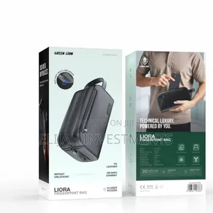 Green Lion Liora Fingerprint Bag With Leather Strip Led Indicator