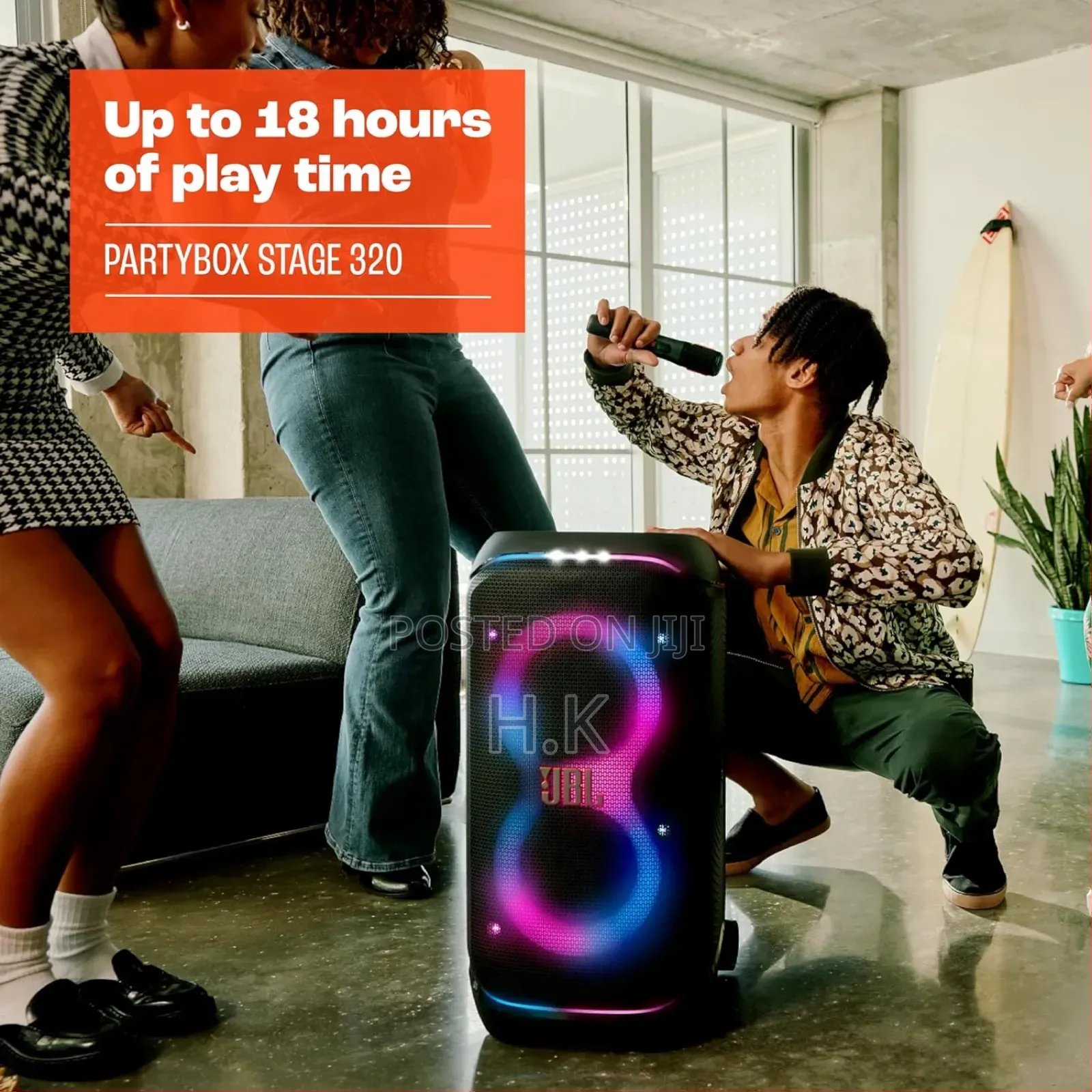 JBL Partybox Stage 320 Portable Party Speaker.