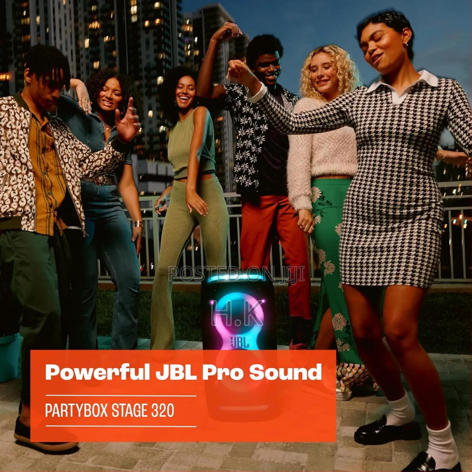 JBL Partybox Stage 320 Portable Party Speaker.