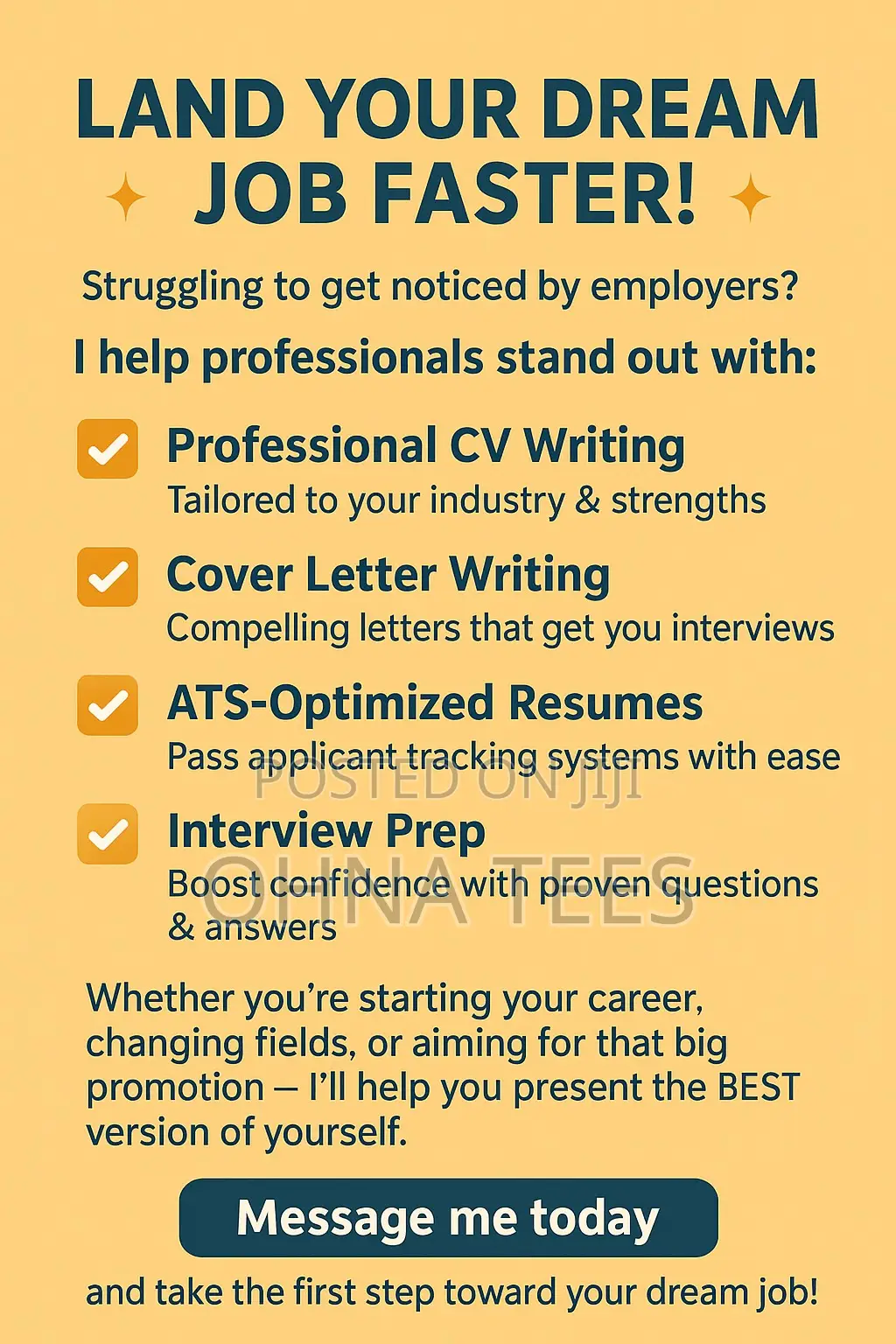 Professional Cv / Cover Letter Writing
