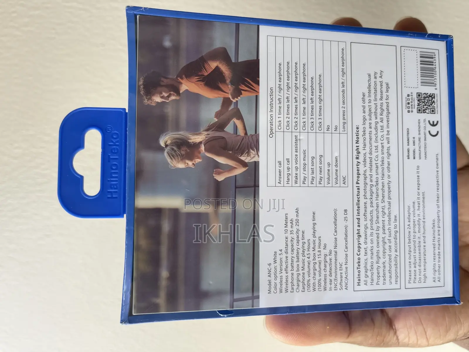 Hainoteko Anc-6 Bluetooth Earphones With Anc and Smart Touch Controls