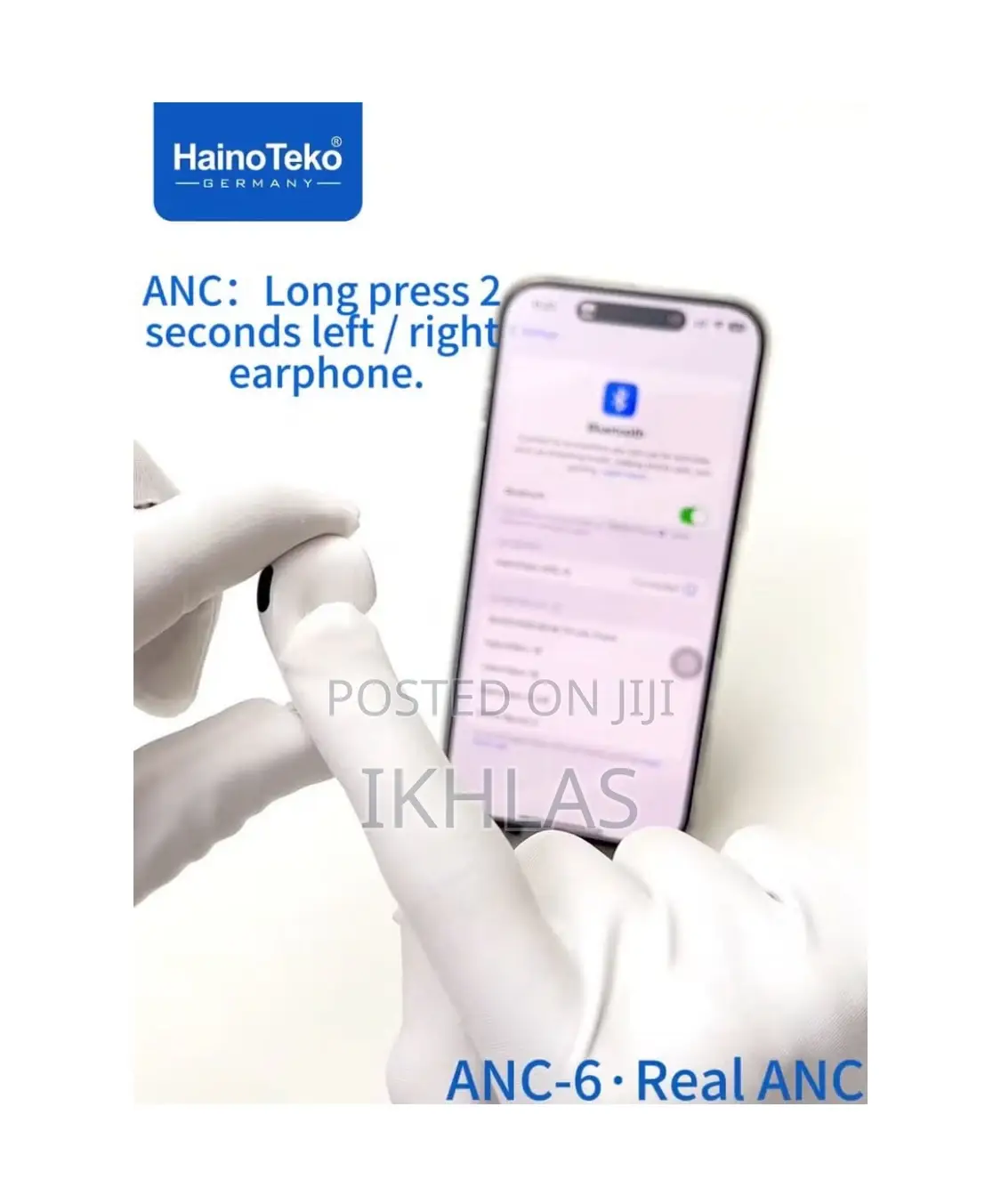 Hainoteko Anc-6 Bluetooth Earphones With Anc and Smart Touch Controls
