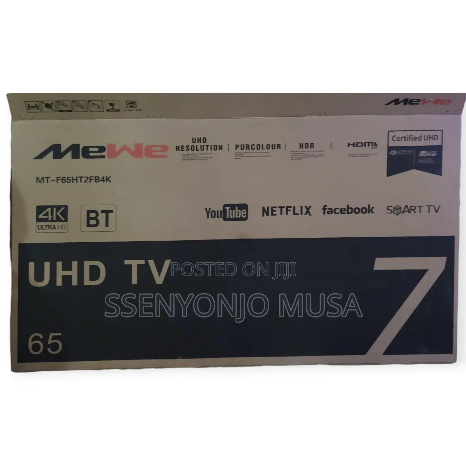 Mewe 65" Uhd Smart Tv Mt-F65ht2fb4k