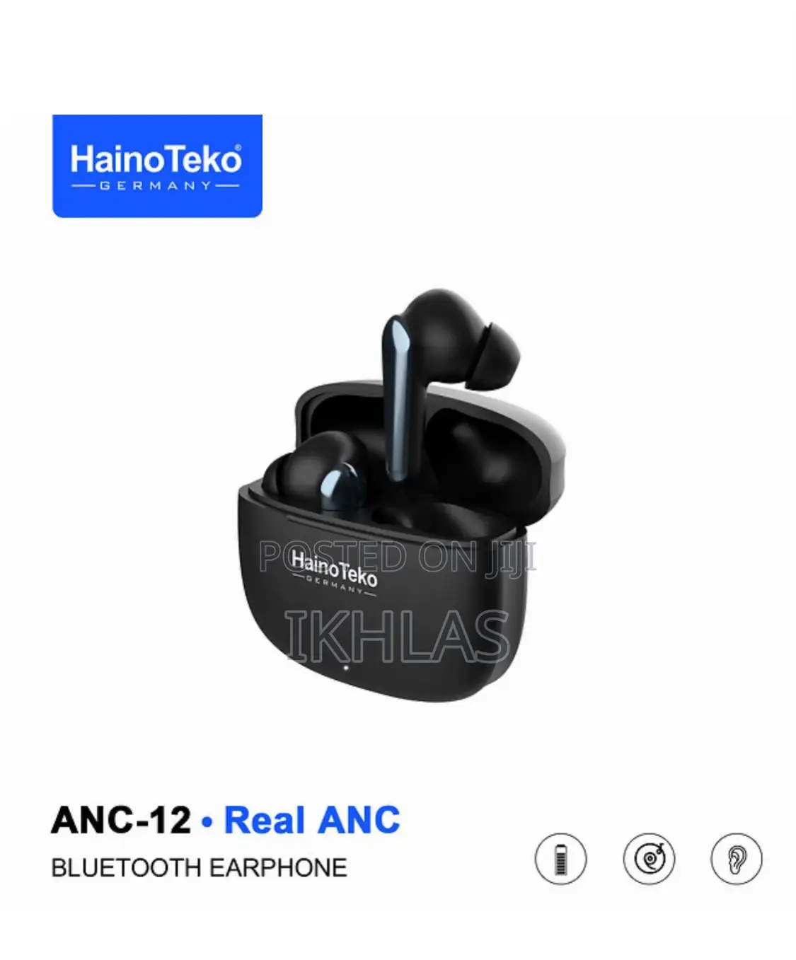 Hainoteko Anc-12 Wireless Bluetooth Earphone With Anc High Bass Sound