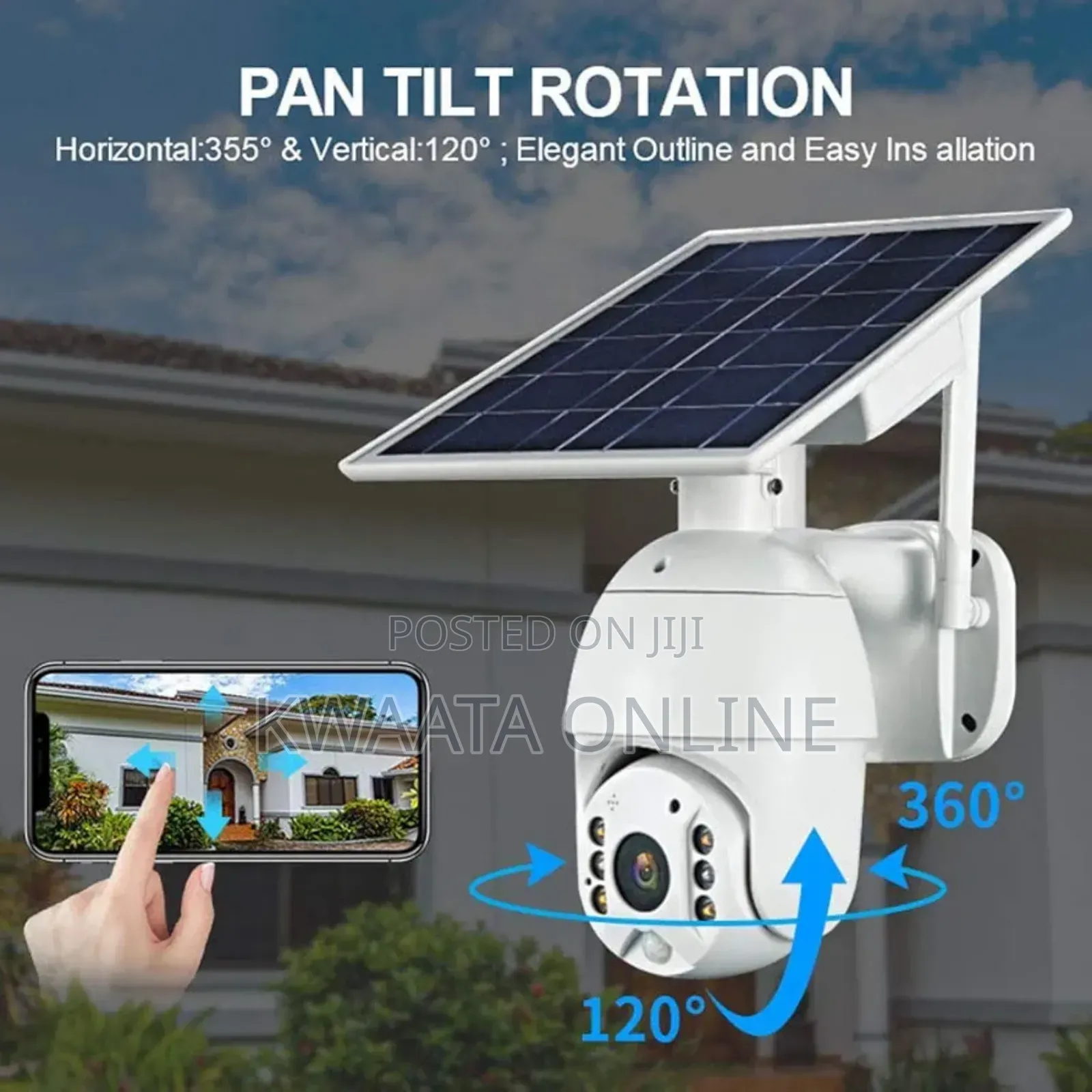 Hd Intelligent Alert Ptz Camera Wi-fi 1080p Full Hd Cctv Solar Power
