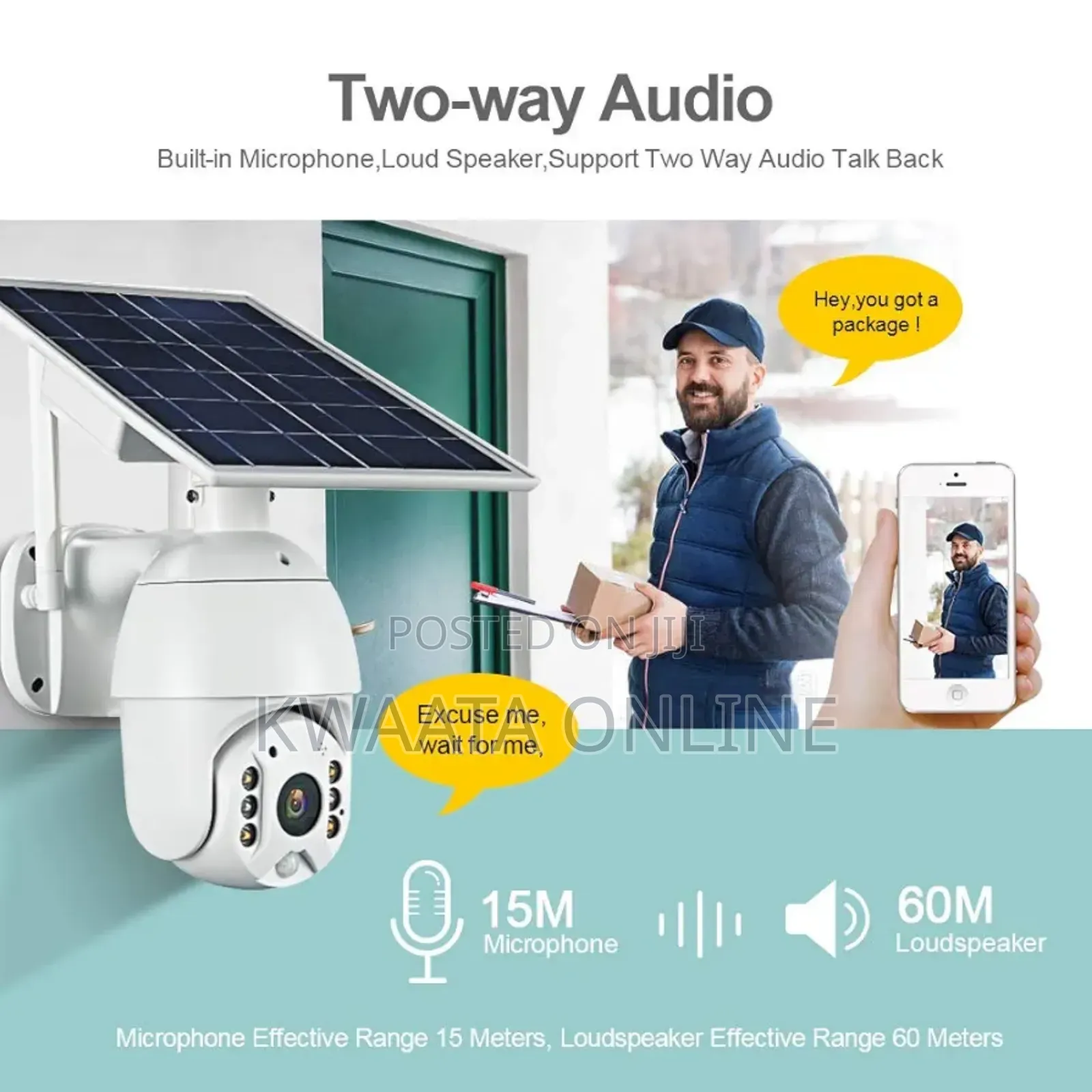 Hd Intelligent Alert Ptz Camera Wi-fi 1080p Full Hd Cctv Solar Power