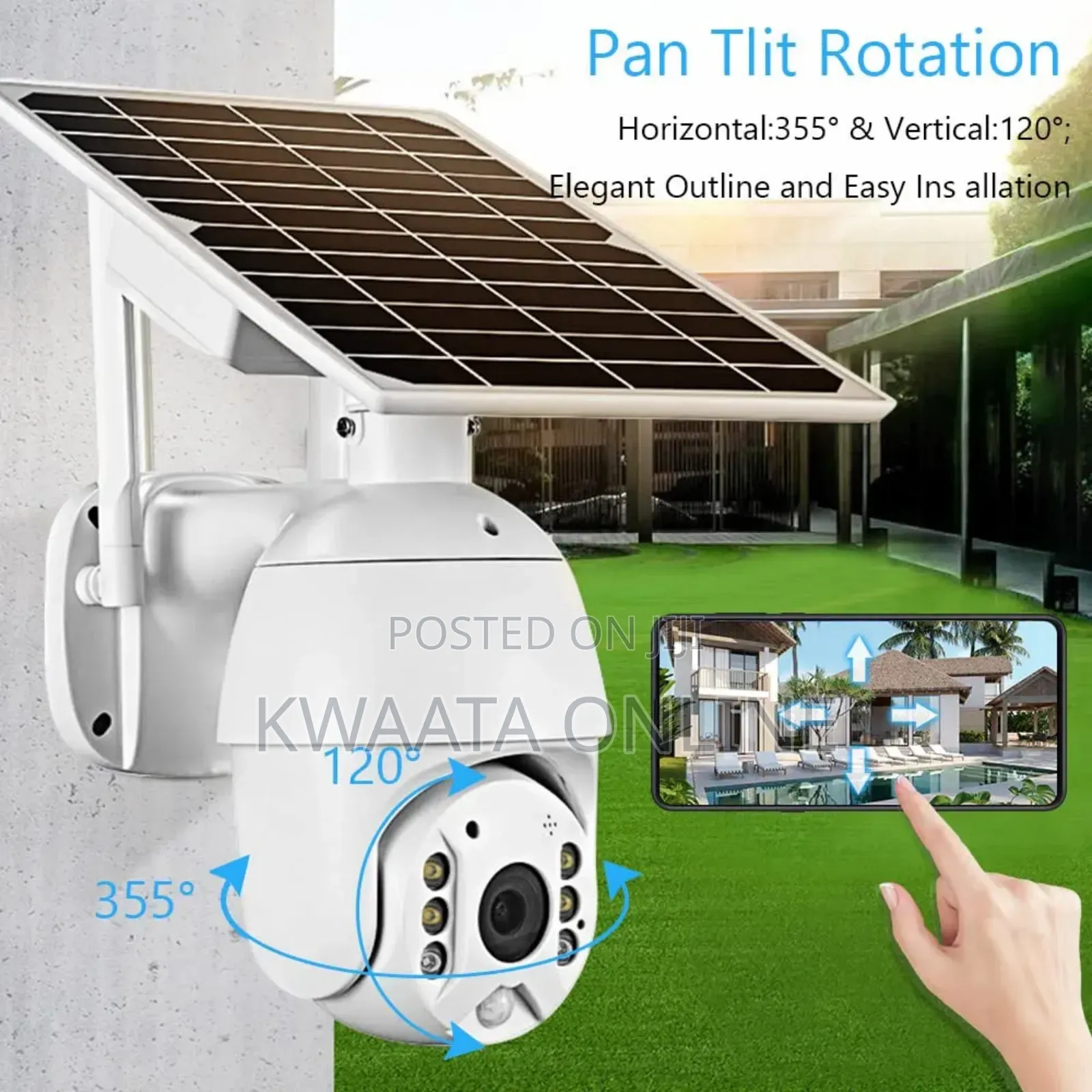 Hd Intelligent Alert Ptz Camera Wi-fi 1080p Full Hd Cctv Solar Power