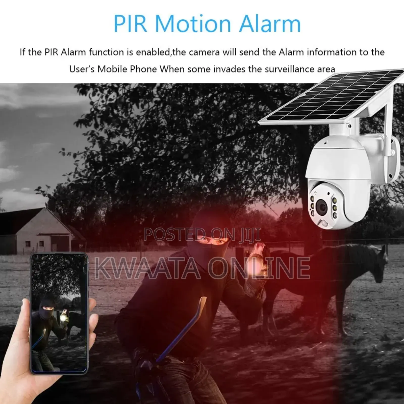 Hd Intelligent Alert Ptz Camera Wi-fi 1080p Full Hd Cctv Solar Power