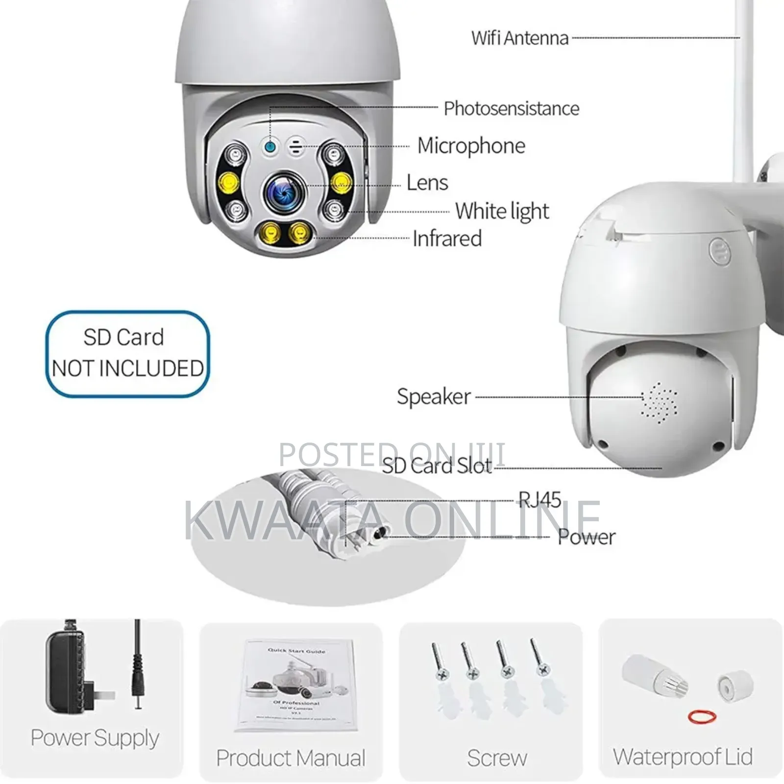 Hd Intelligent Alert Ptz Camera Wi-fi 1080p Full Hd Cctv Solar Power