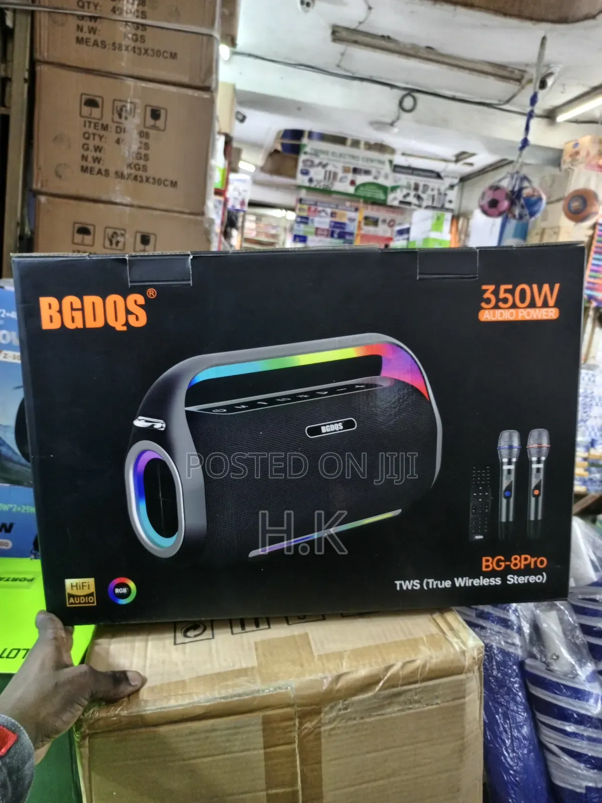 BGDQS Bg-8pro Portable Karaoke Wireless Speaker With RGB Lighting