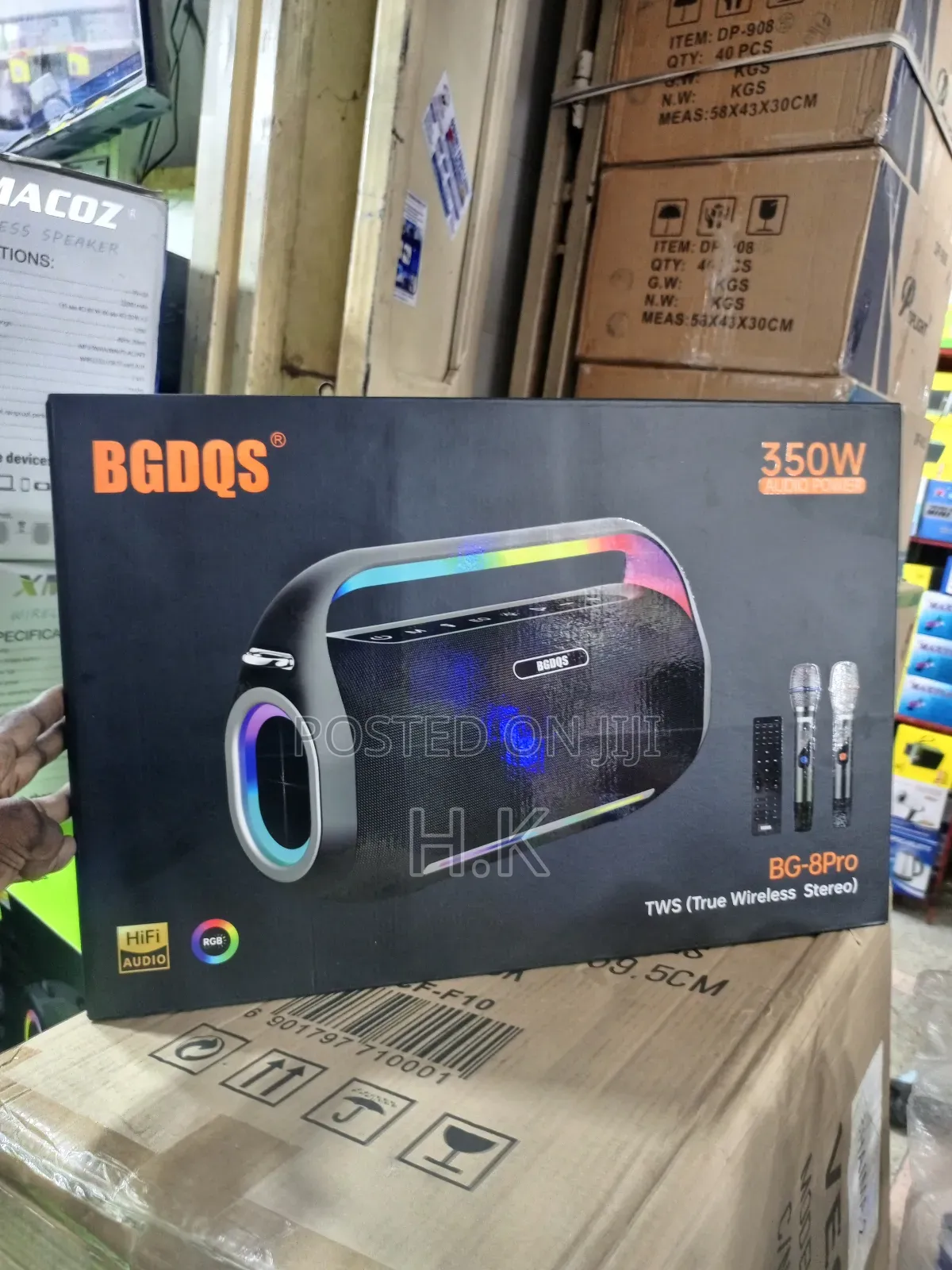 BGDQS Bg-8pro Portable Karaoke Wireless Speaker With RGB Lighting