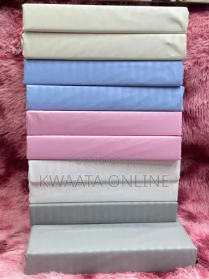 6 Pc Set Star Luxe Hotel Bedsheets (6x6) King Size Striped Textured