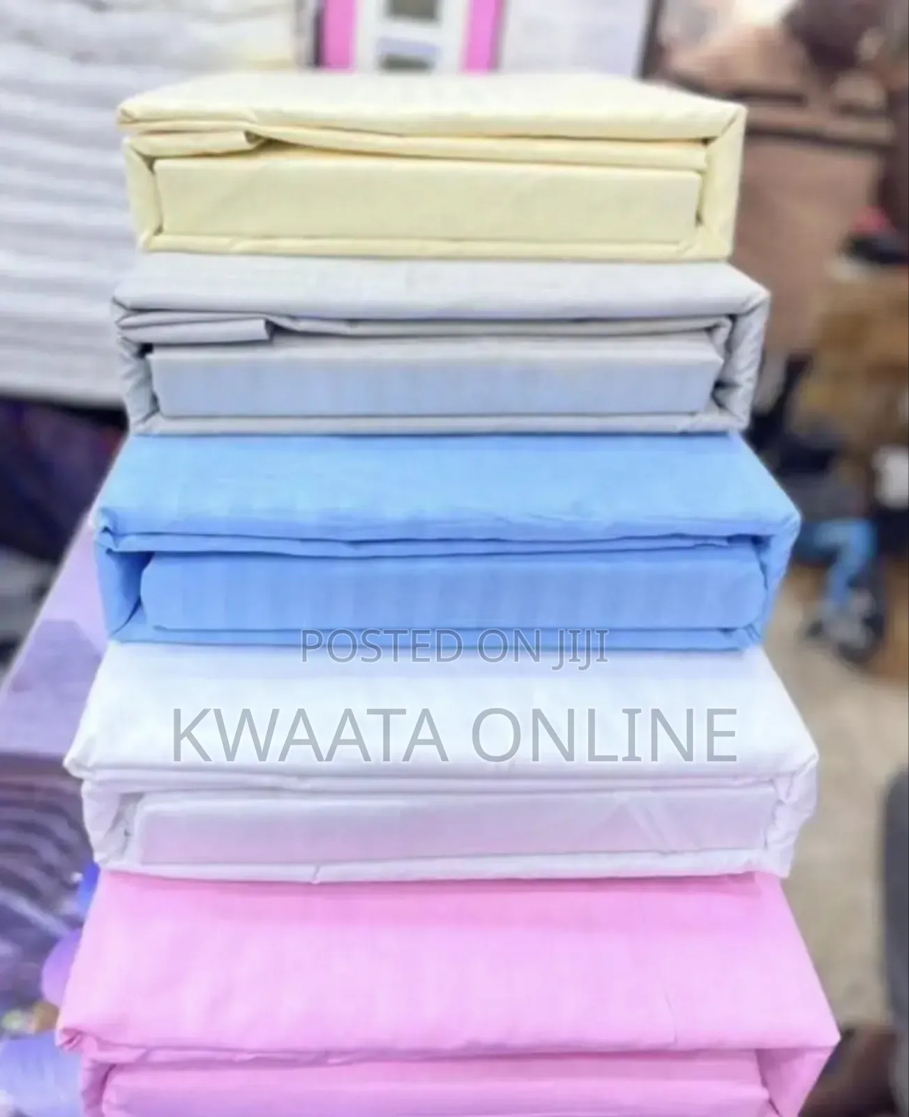 6 Pc Set Star Luxe Hotel Bedsheets (6x6) King Size Striped Textured