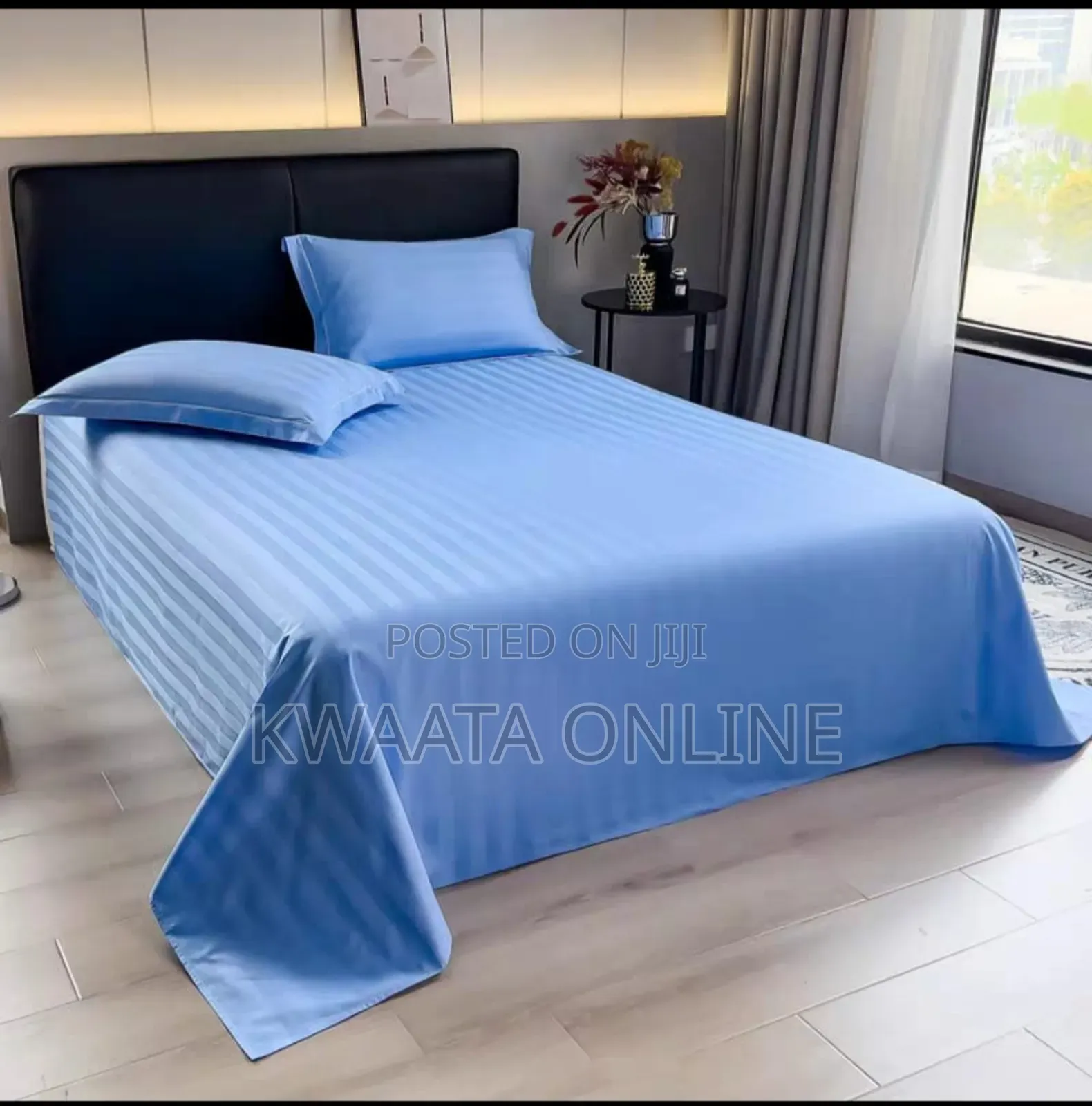 6 Pc Set Star Luxe Hotel Bedsheets (6x6) King Size Striped Textured