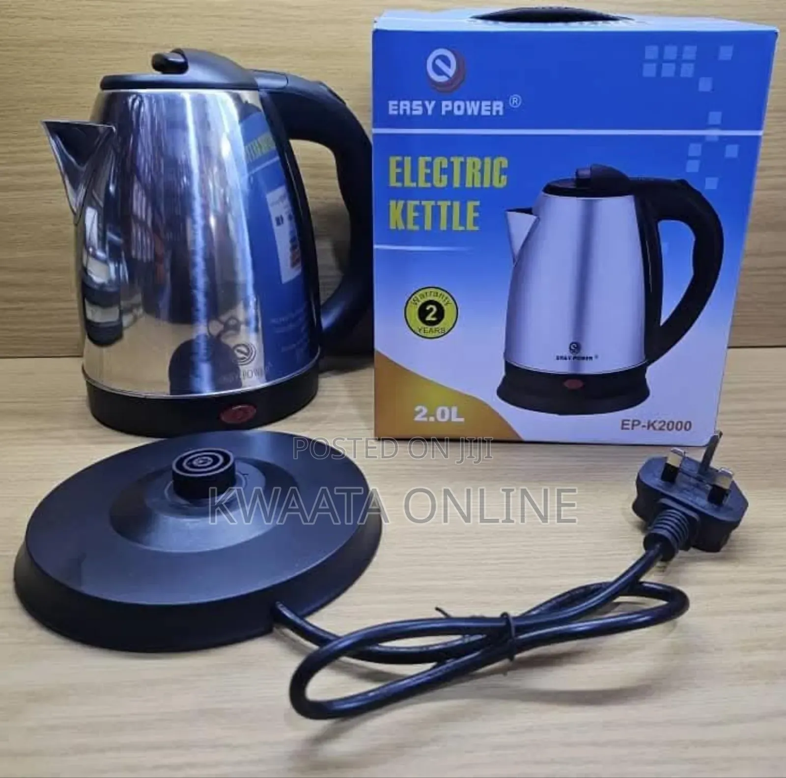 2 Litres Easy Power Electric Kettle Plastic Handle
