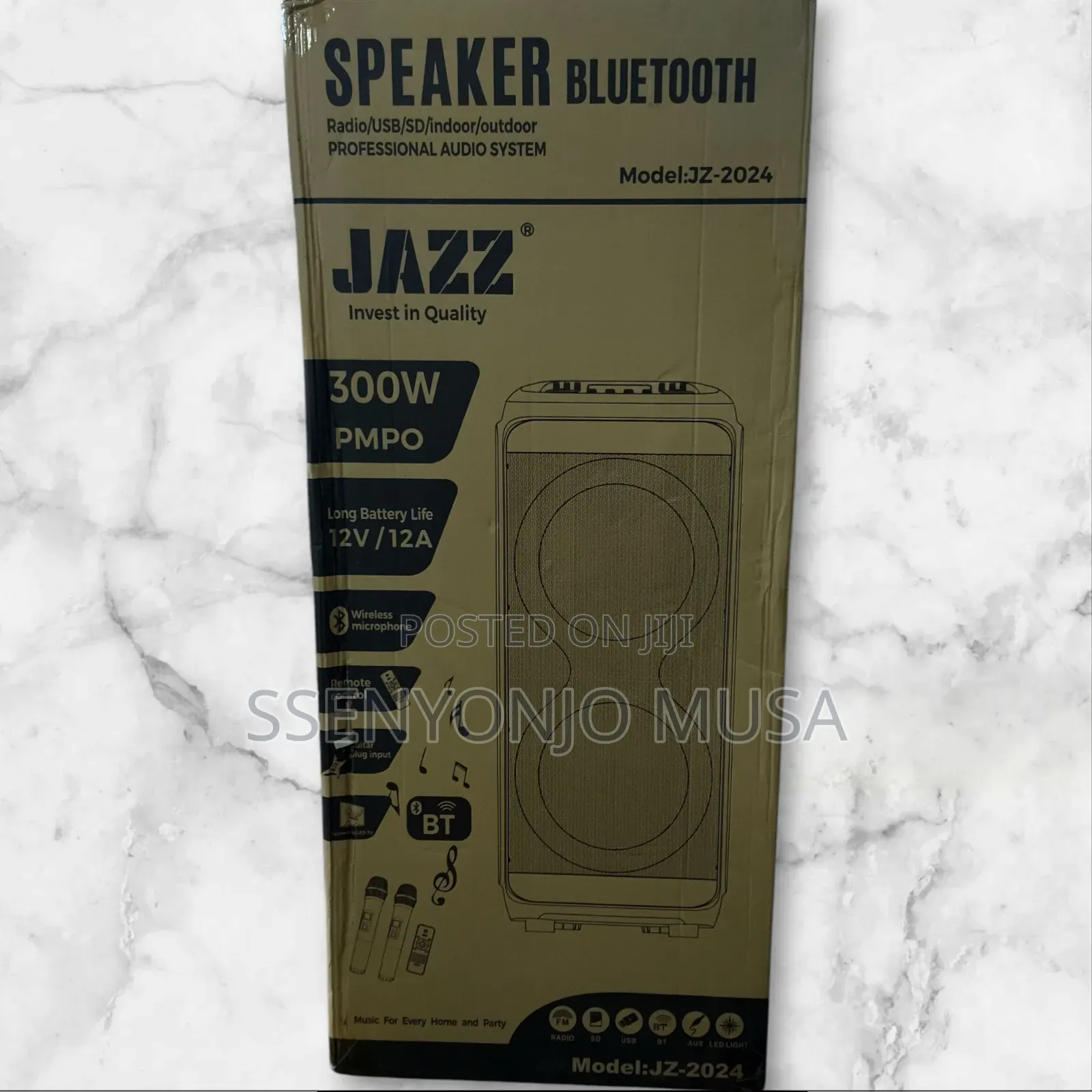 Jazz Jz-2024 100w Premium Bluetooth Speaker With Karaoke