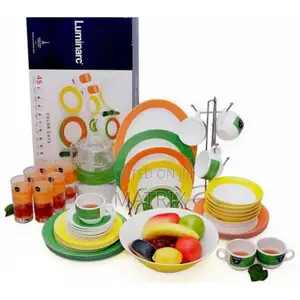 Luminarc Color Days Plates Dinner Set (45 Pcs) – Multi-Colours