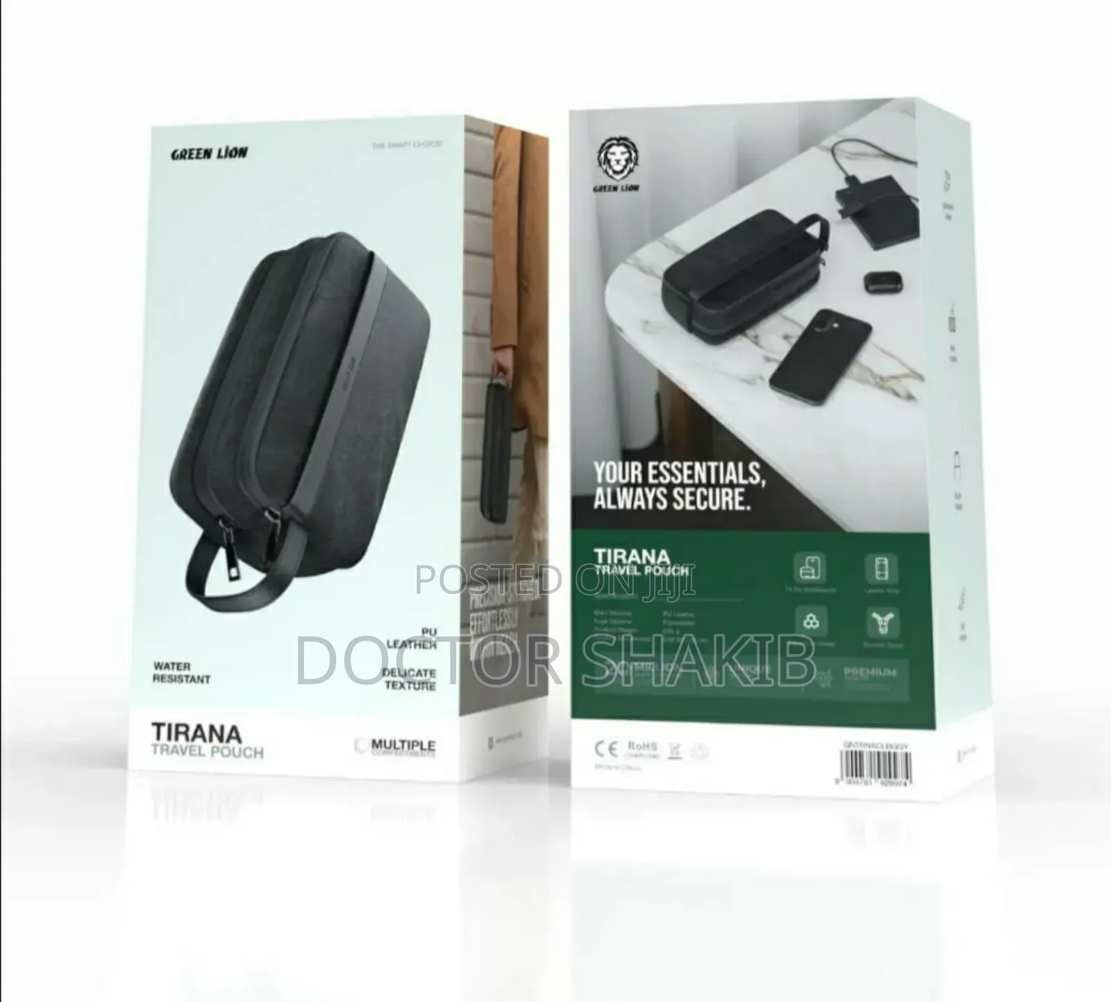 Brand New Green Lion Tirana Travel Pouch