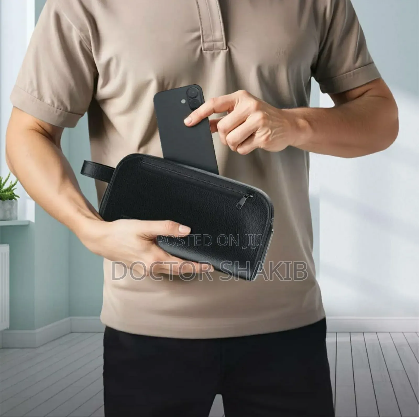 Green Lion Liora Fingerprint Bag With Leather Strip Led Indicator