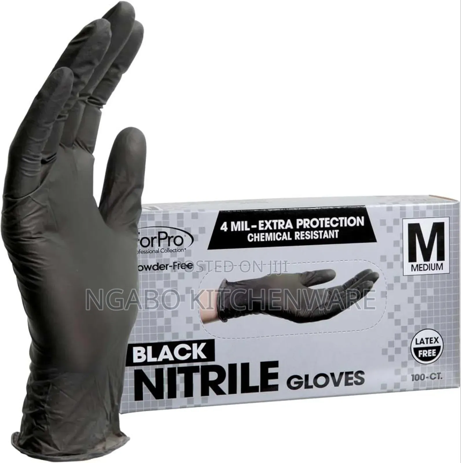 Disposable Black Nitrile Gloves