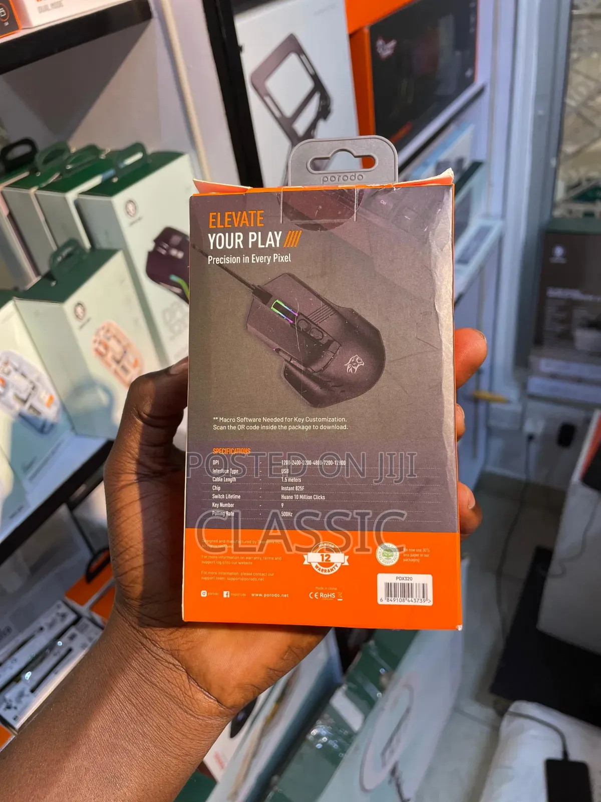 Porodo Gaming 9d Wired Mouse – 12800 Dpi