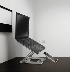Porodo 2-in-1 Adjustable Foldable Laptop With Phone Stand