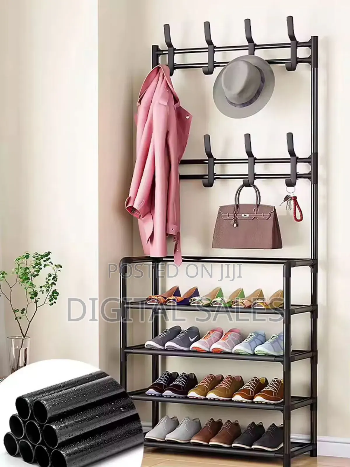 Stainless Steel Hat and Shoe Rack Organizer