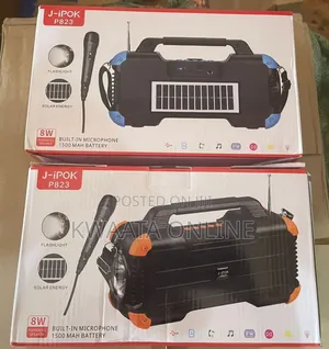 J-Ipok P823 Portable Bluetooth Speaker With Solar, Flash Microphone