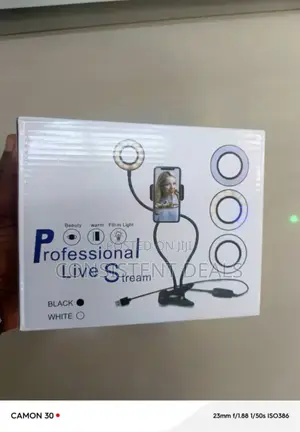 Table Clip on Selfie Ring Light With Phone Holder