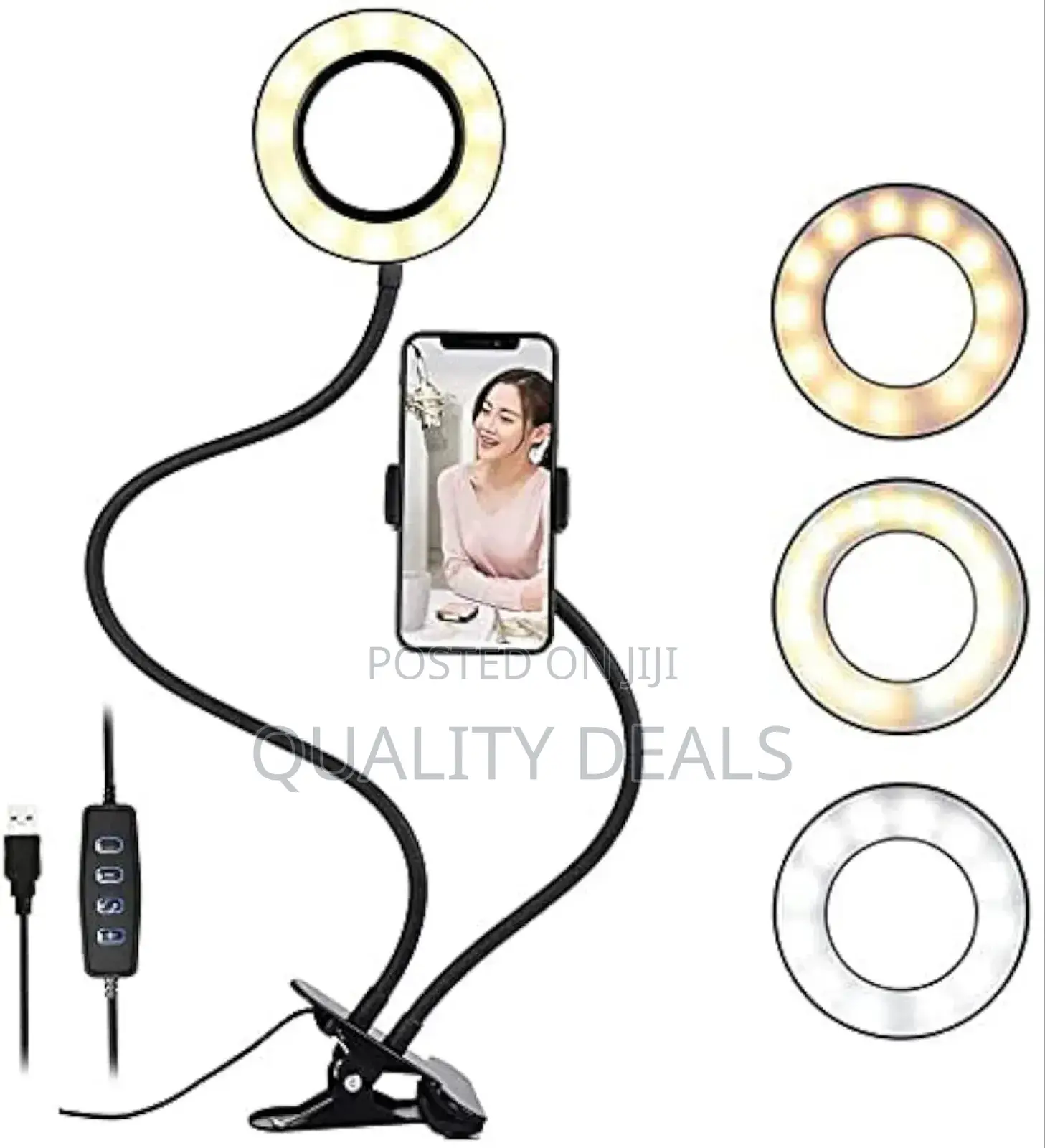 Clip on Selfie Light With Phone Holder