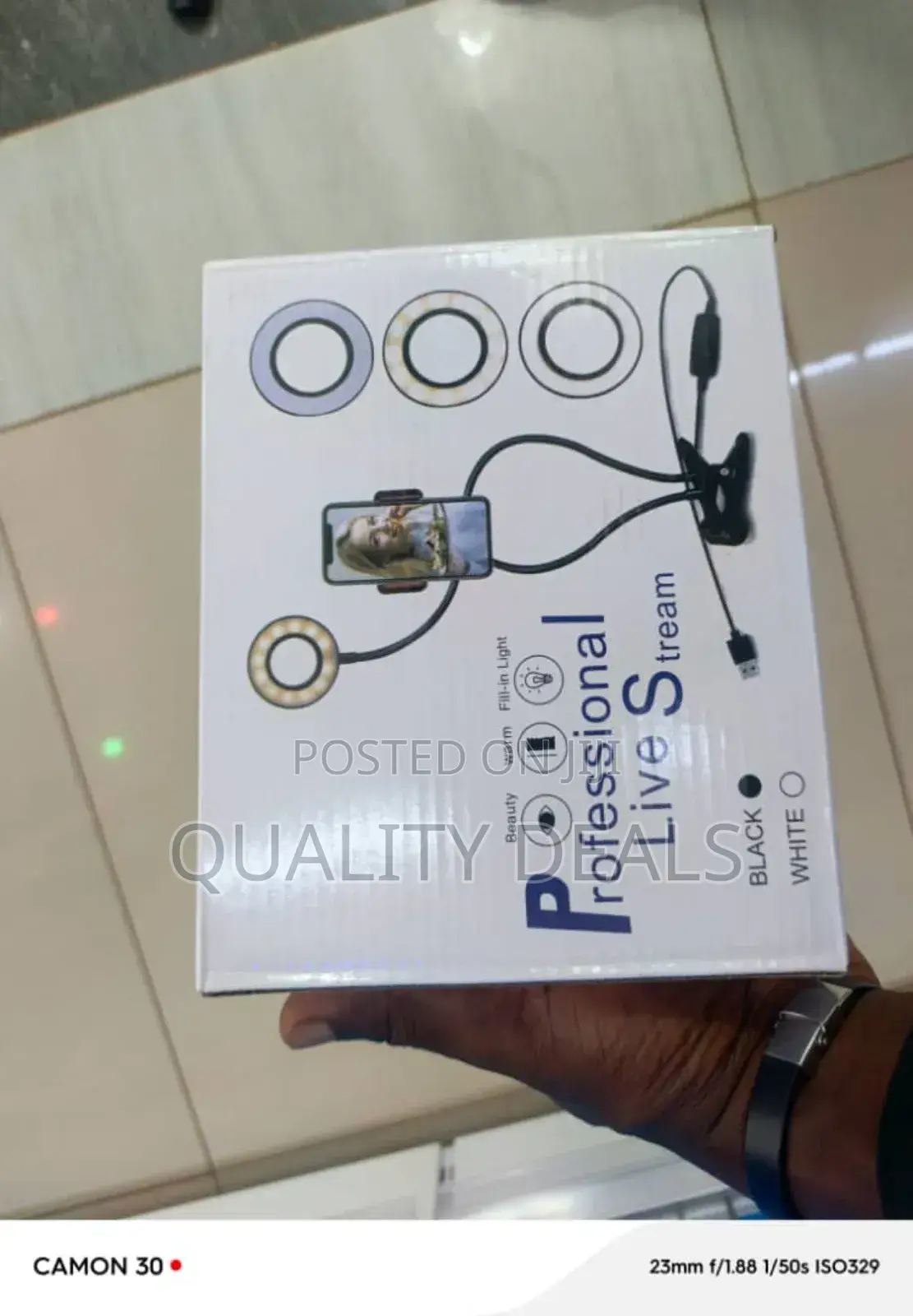 Clip on Selfie Light With Phone Holder