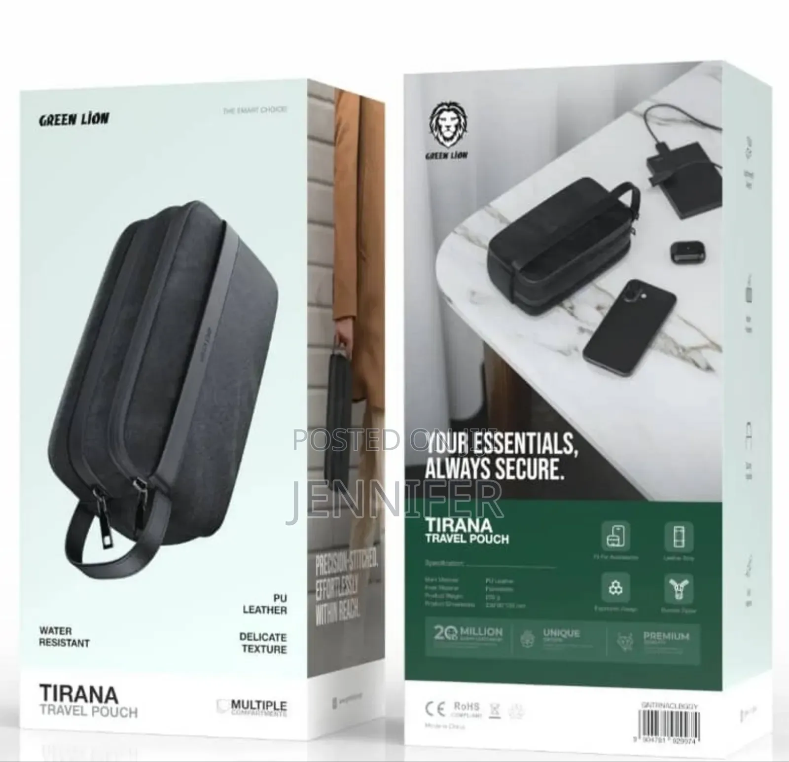 Green Lion Tirana Travel Pouch