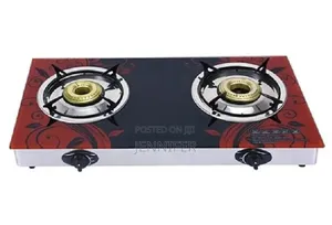 Pixel Double Burner Glass Gas Stove With Automatic Ignition