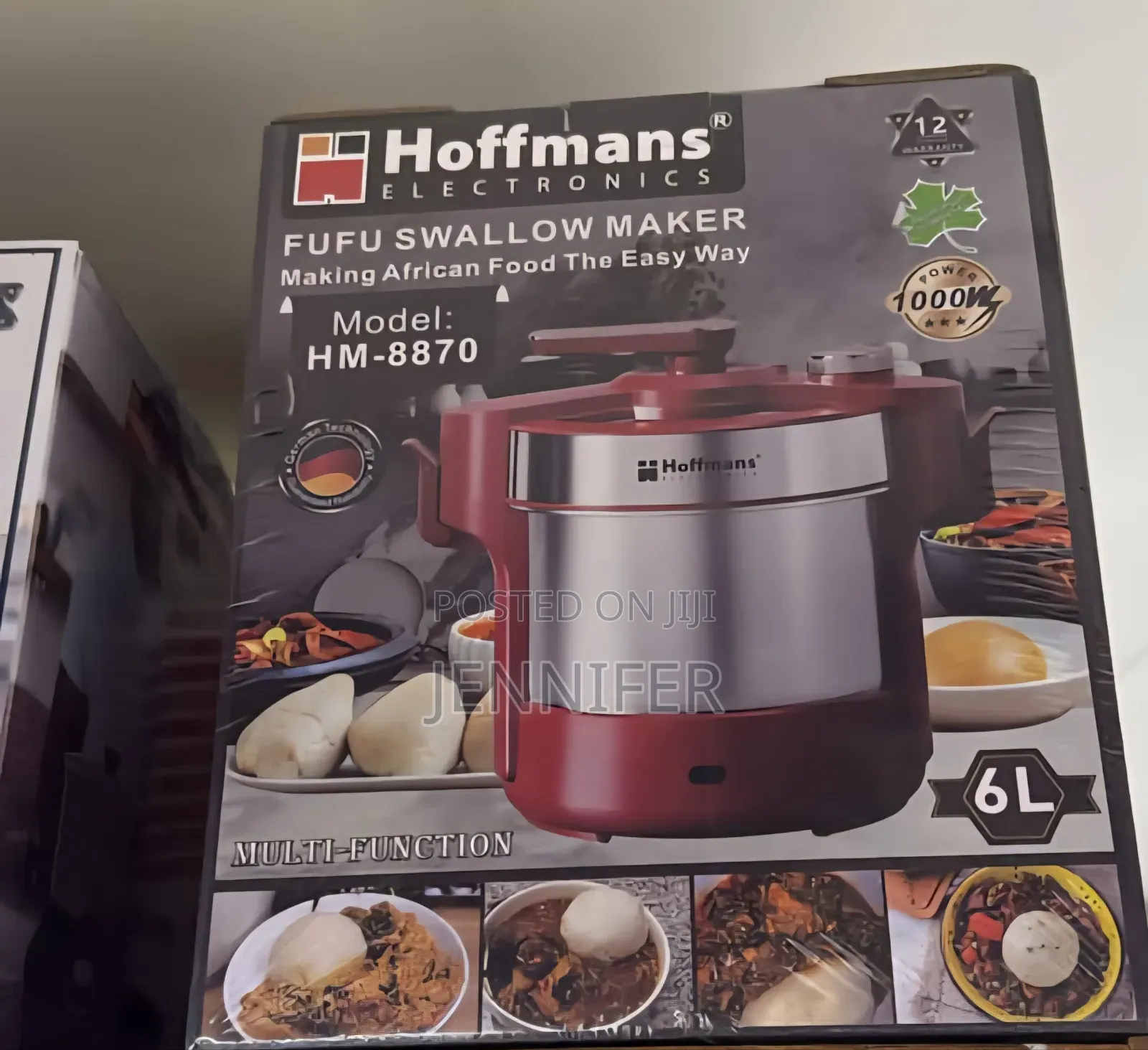Hoffmans Fufu Swallow Maker, Model Hm-8870, a Multi-Functional