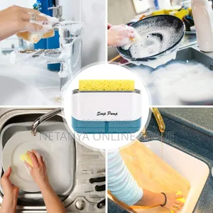 2in1 Kitchen Soap Dispenser With Sponge Holder