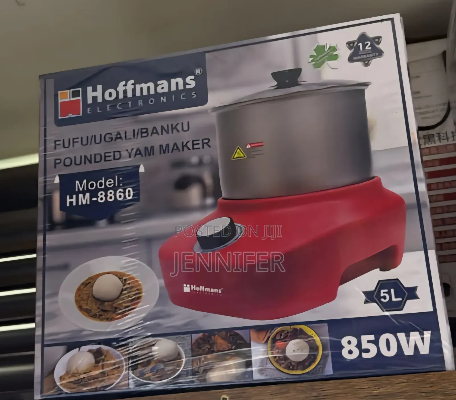 Hoffmans Hm-8860 Electric Fufu/Ugali/Banku/Pounded Yam Maker