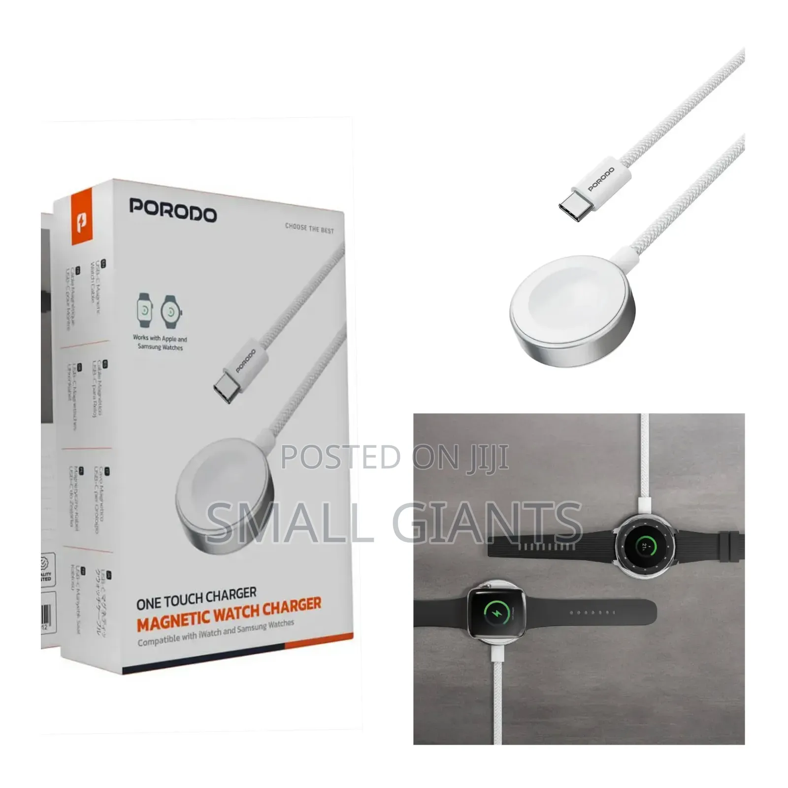 Porodo Universal One Touch Magnetic Watch Charger