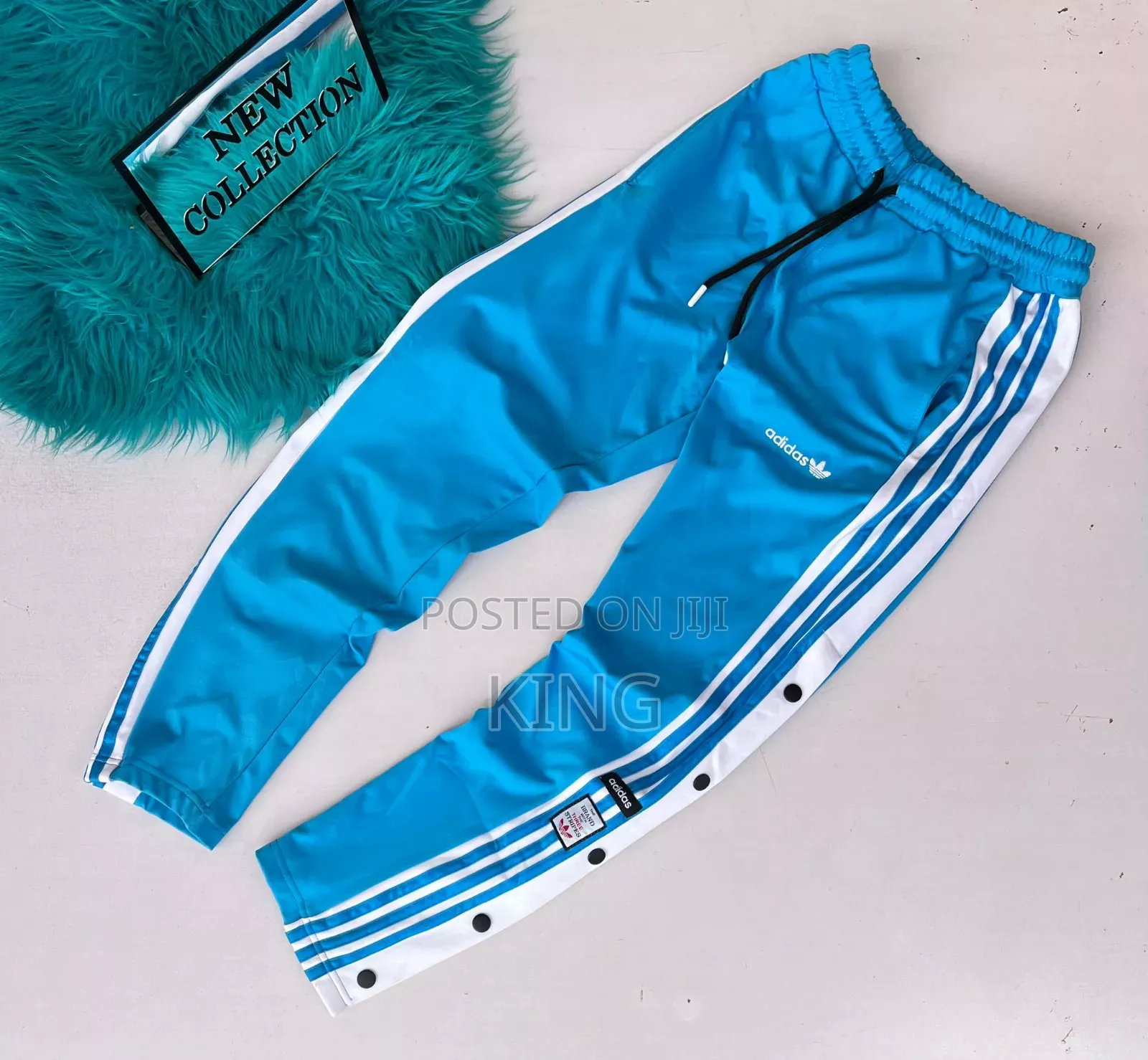 Blue Adidas Adibreak Track Pants