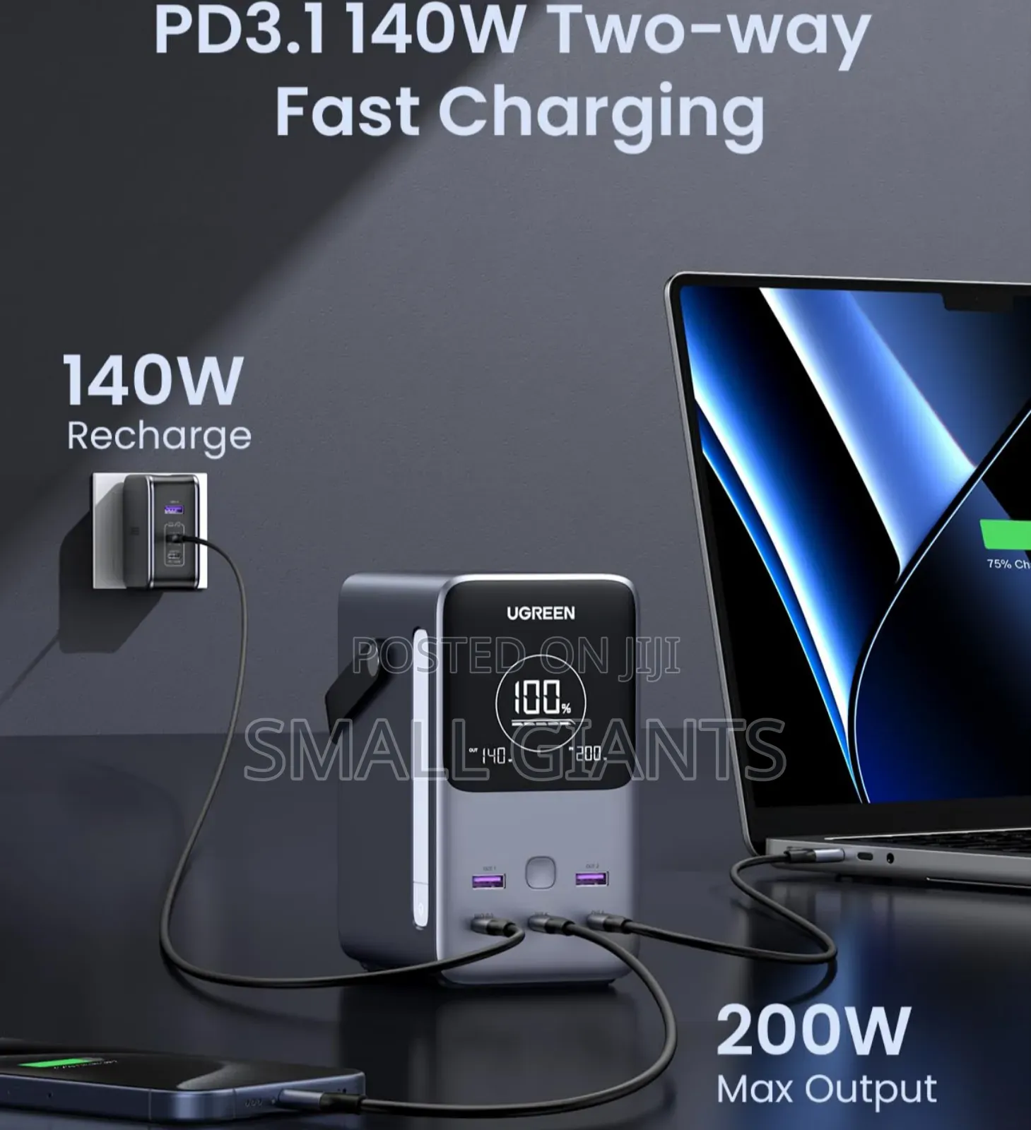 Ugreen 300w 48000mah Power Bank With Smart Digital Display