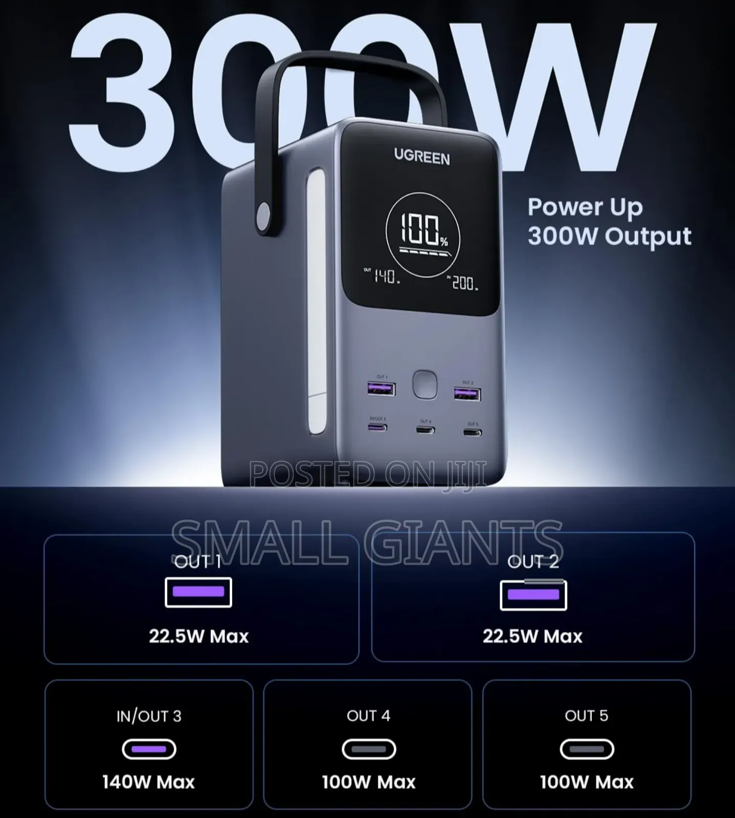 Ugreen 300w 48000mah Power Bank With Smart Digital Display