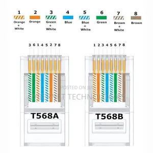 Rj45 Cat6 Pass Through Connectors - Pack of 100