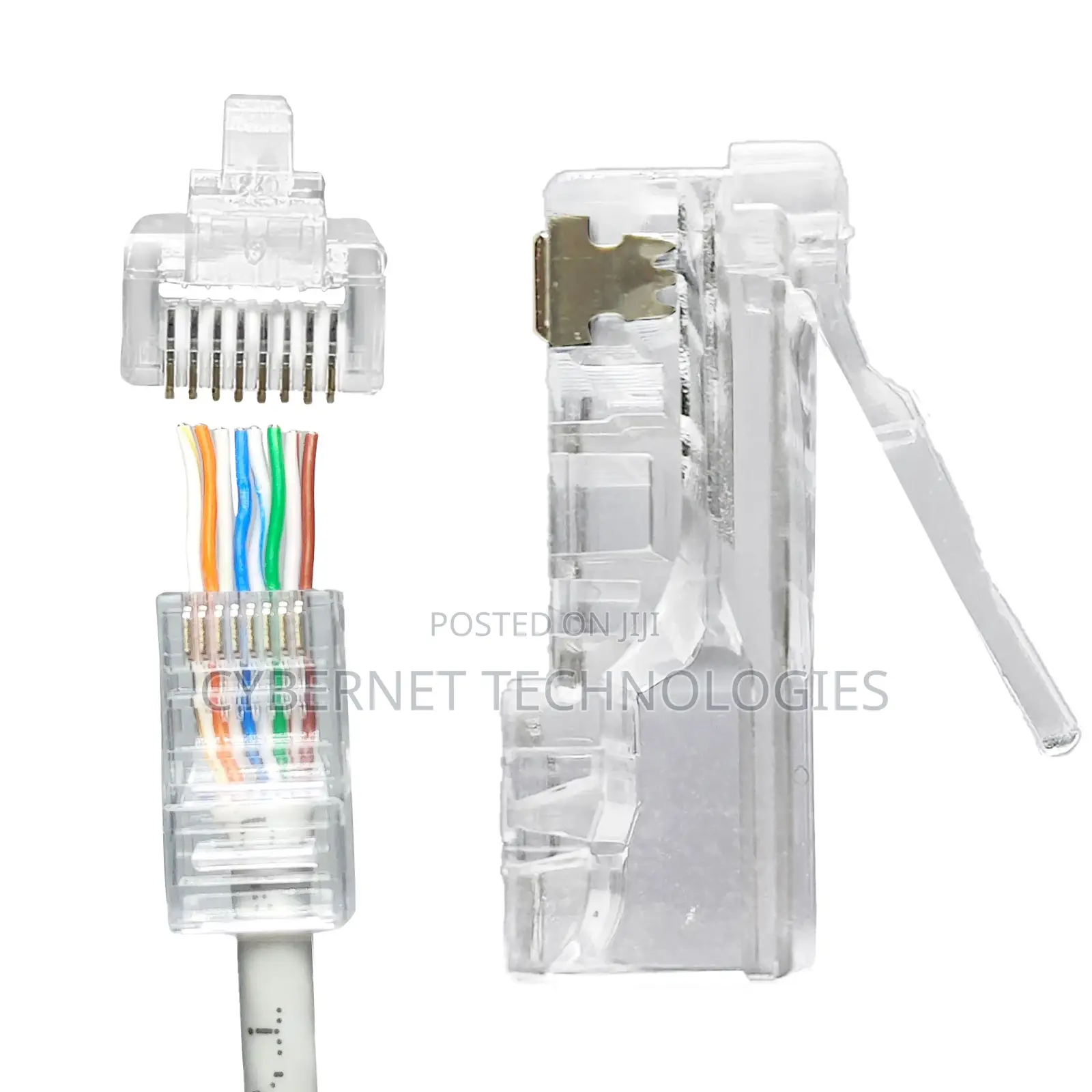 Rj45 Cat6 Pass Through Connectors - Pack of 100