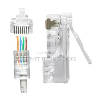 Rj45 Cat6 Pass Through Connectors - Pack of 100