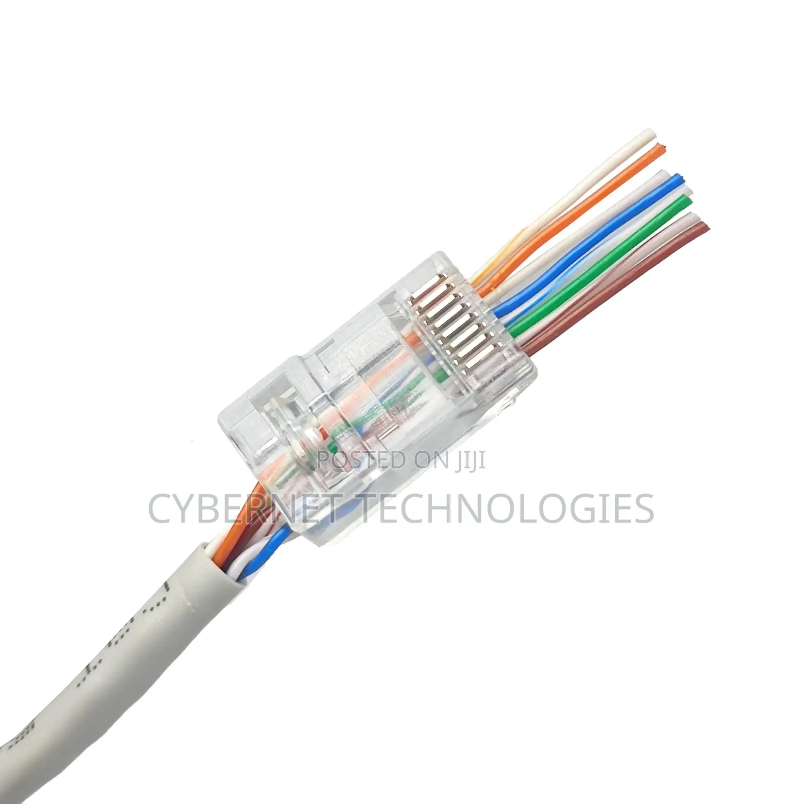 Rj45 Cat6 Pass Through Connectors - Pack of 100